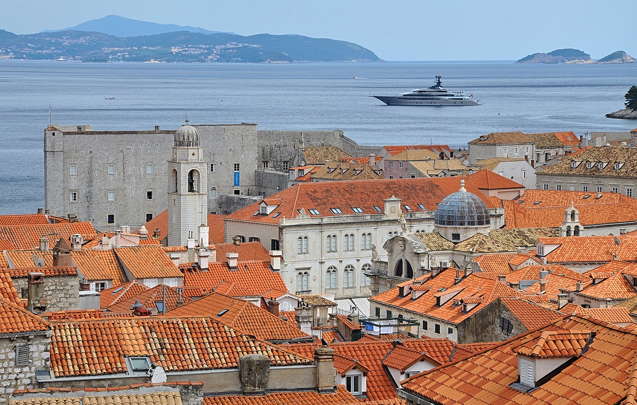 Kroatija,  Dubrovnik,  Architektūra,  Turizmas,  Jūrų,  Europoje,  Dalmatija,  Miestas,  Katedra,  Adria