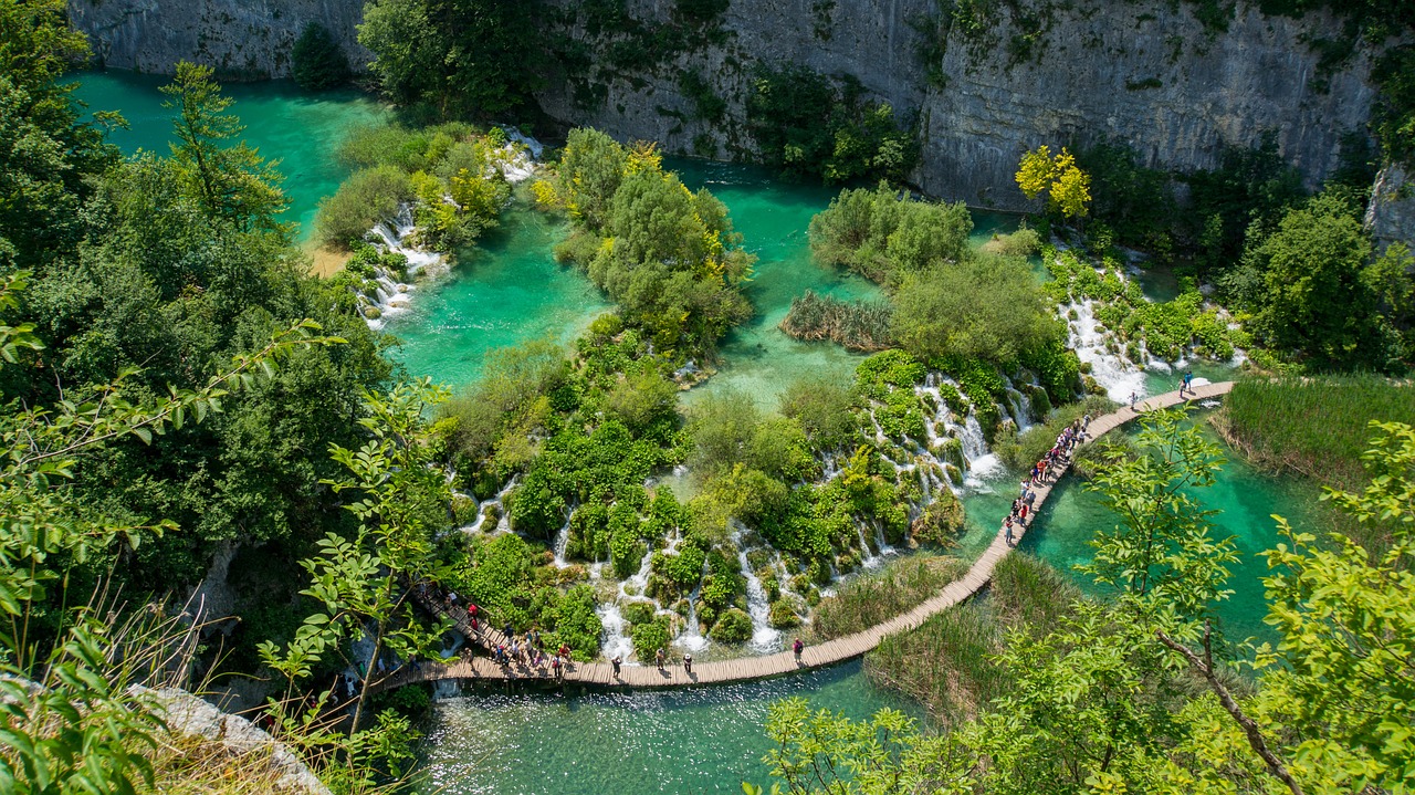Kroatija, Ežeras, Krioklys, Nacionalinis Parkas, Gamta, Plitvice Ežerai, Magija, Švarus, Gorge, Kraštovaizdis