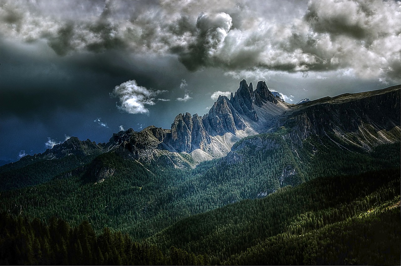 Croda Da Lago,  Dolomitai,  Italija,  Pobūdį,  Mėlyna,  Vasara,  Dangus,  Alpine,  Atostogos,  Kalnai