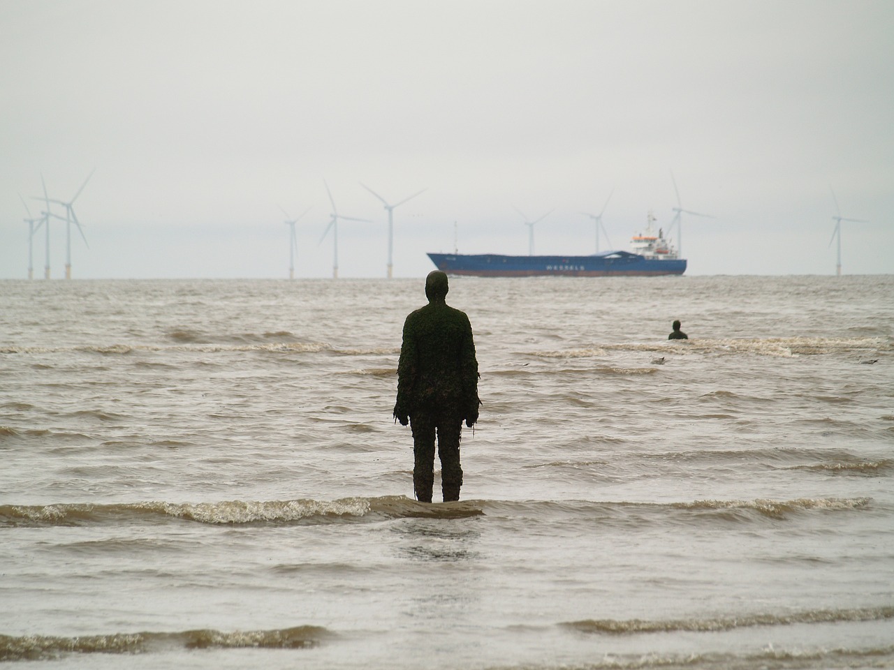 Crosby, Kita Vieta, Gormley, Anthony, Merseyside, Skulptūra, Papludimys, Pajūryje, Pakrantė, Jūra