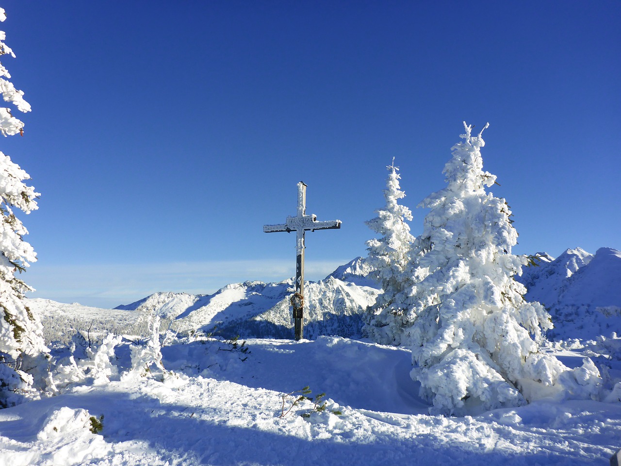 Kirsti, Žiema, Viršūnių Susitikimas, Alpių, Kalnai, Sniegas, Austria, Slidinėjimo Zona, Saulė, Snieguotas