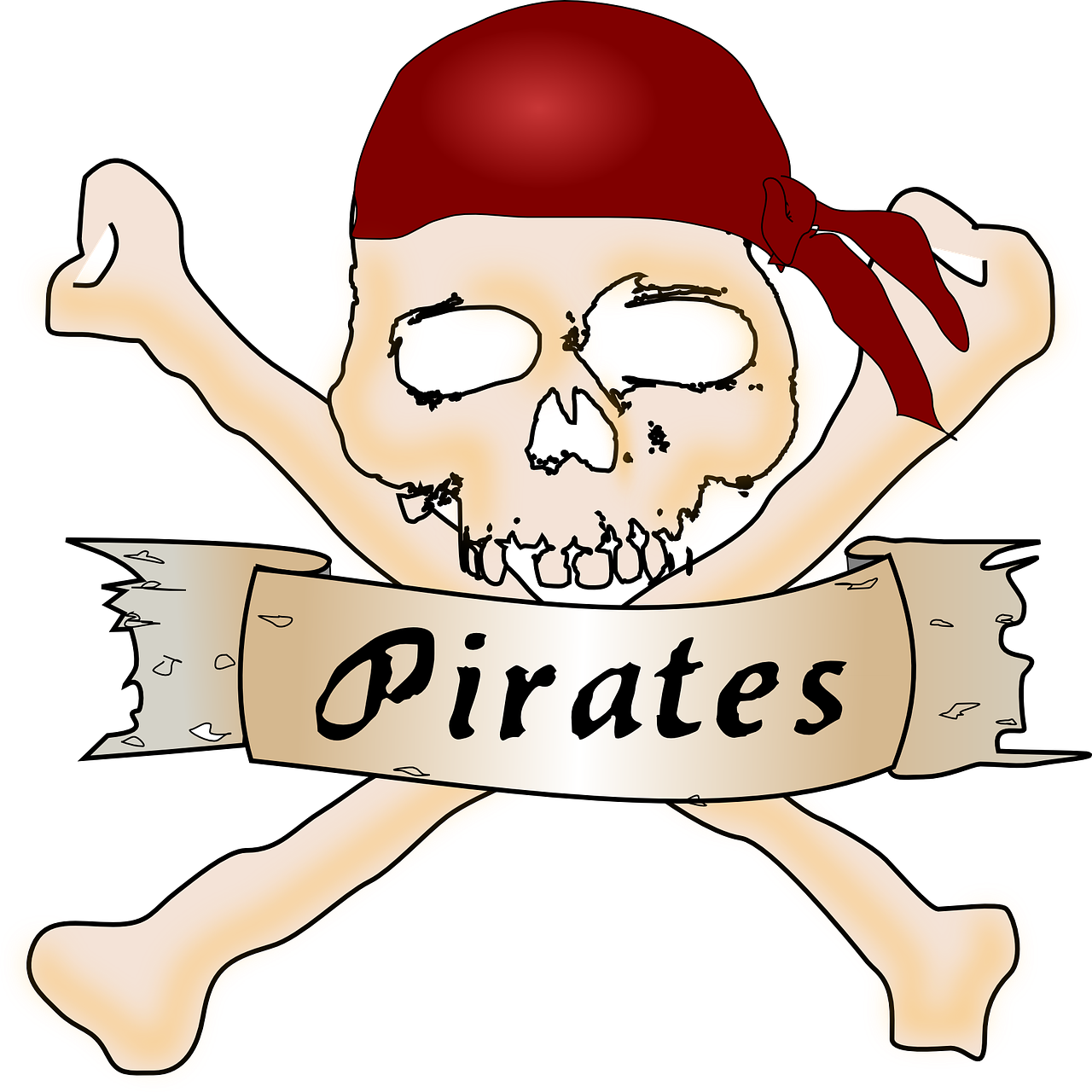 Kryžminiai Kaulai, Kaukolė, Piratai, Logotipas, Skeletas, Siaubas, Baugus, Velnias, Įspėjimas, Baisu