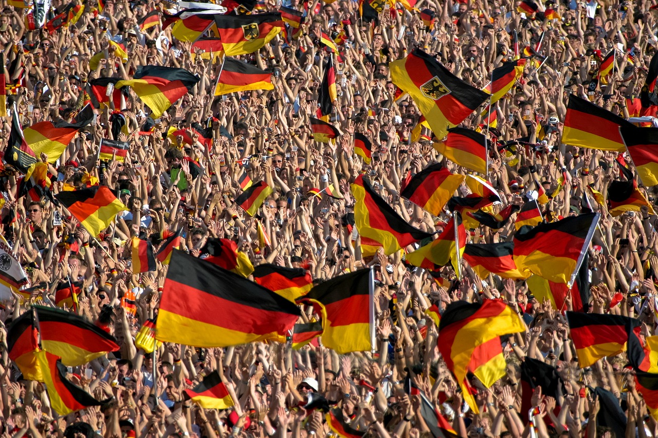 Minios, Futbolas, Vokietija, Vėliava, Nacionalizmas, Pasaulio Čempionatas, Vokietijos Vėliava, Žiūrovai, Vokietijos Futbolas, Nacionalinės Spalvos