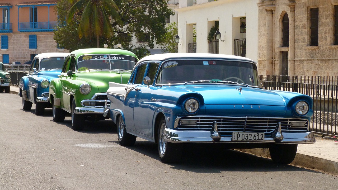 Kuba, Havana, Oldtimer, Klasikinis, Automobiliai, Transporto Priemonės, Nostalgiškas, Amerikietis, Automatinis, Retro