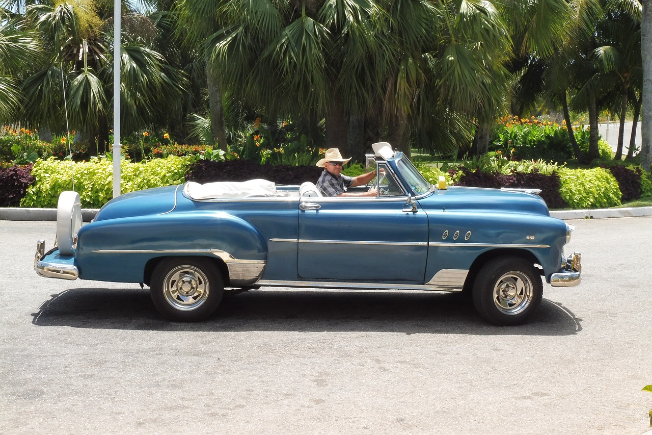 Kuba, Automatinis, Oldtimer, Klasikinis, Mėlynas, Automobiliai, Amerikietiškas Automobilis, Kompanionai, 50, Nemokamos Nuotraukos