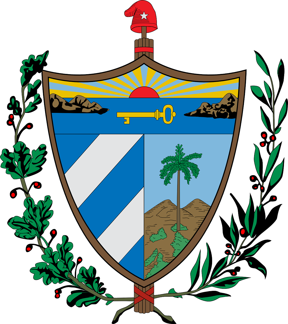 Kuba, Herbas, Emblema, Crest, Skydas, Simbolis, Nemokama Vektorinė Grafika, Nemokamos Nuotraukos,  Nemokama Licenzija