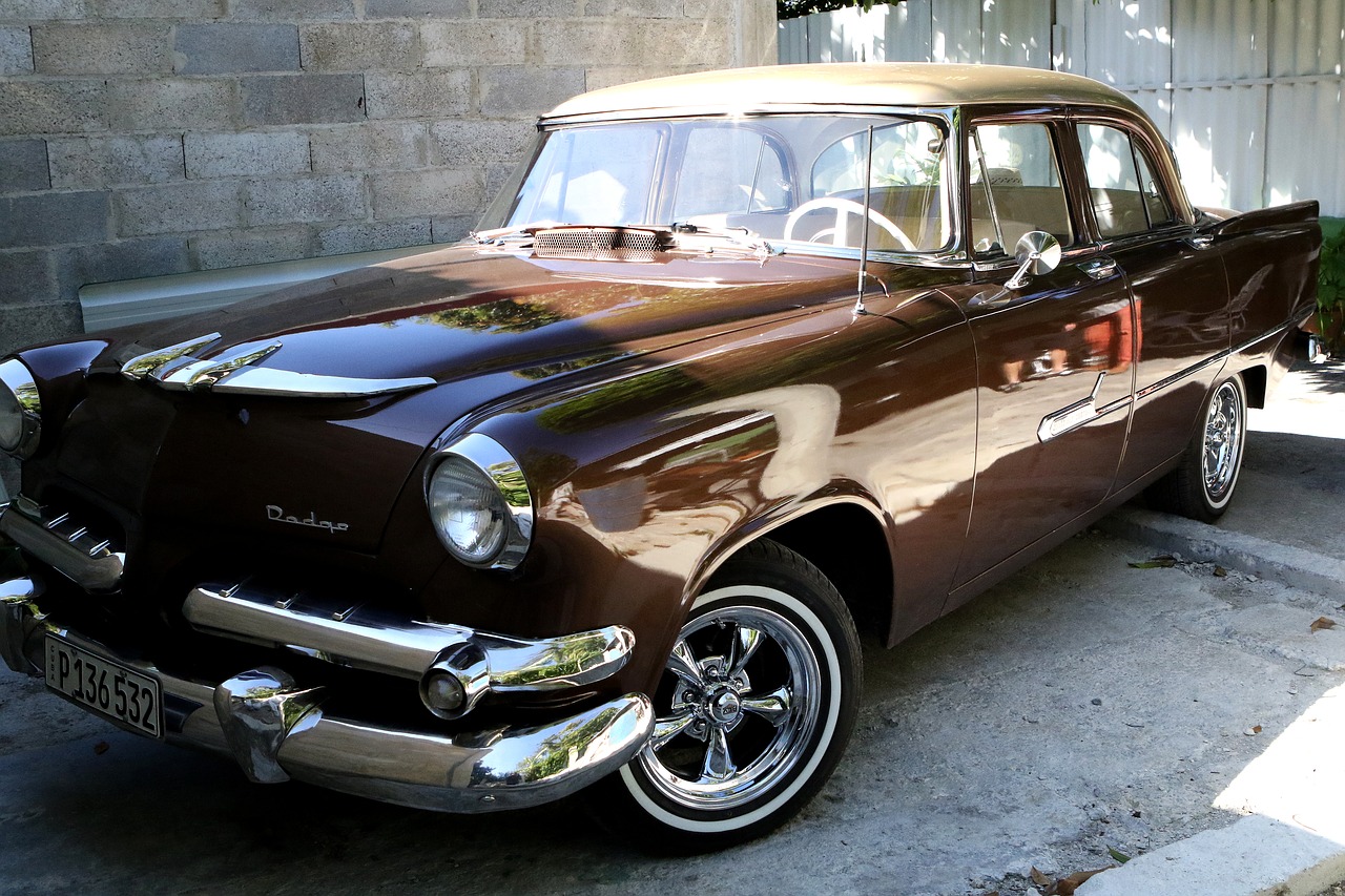 Kuba, Habana, Havana, Karibai, Dodge, Ruda, Istorinis, Automobilis, Automatinis, Vintage