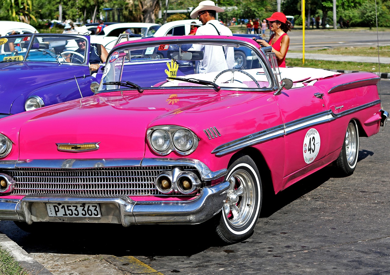 Kuba, Automobilis, Retro, Vintage, Havana, Karibai, Amerikietis, Klasikinis, Transporto Priemonė, Gabenimas