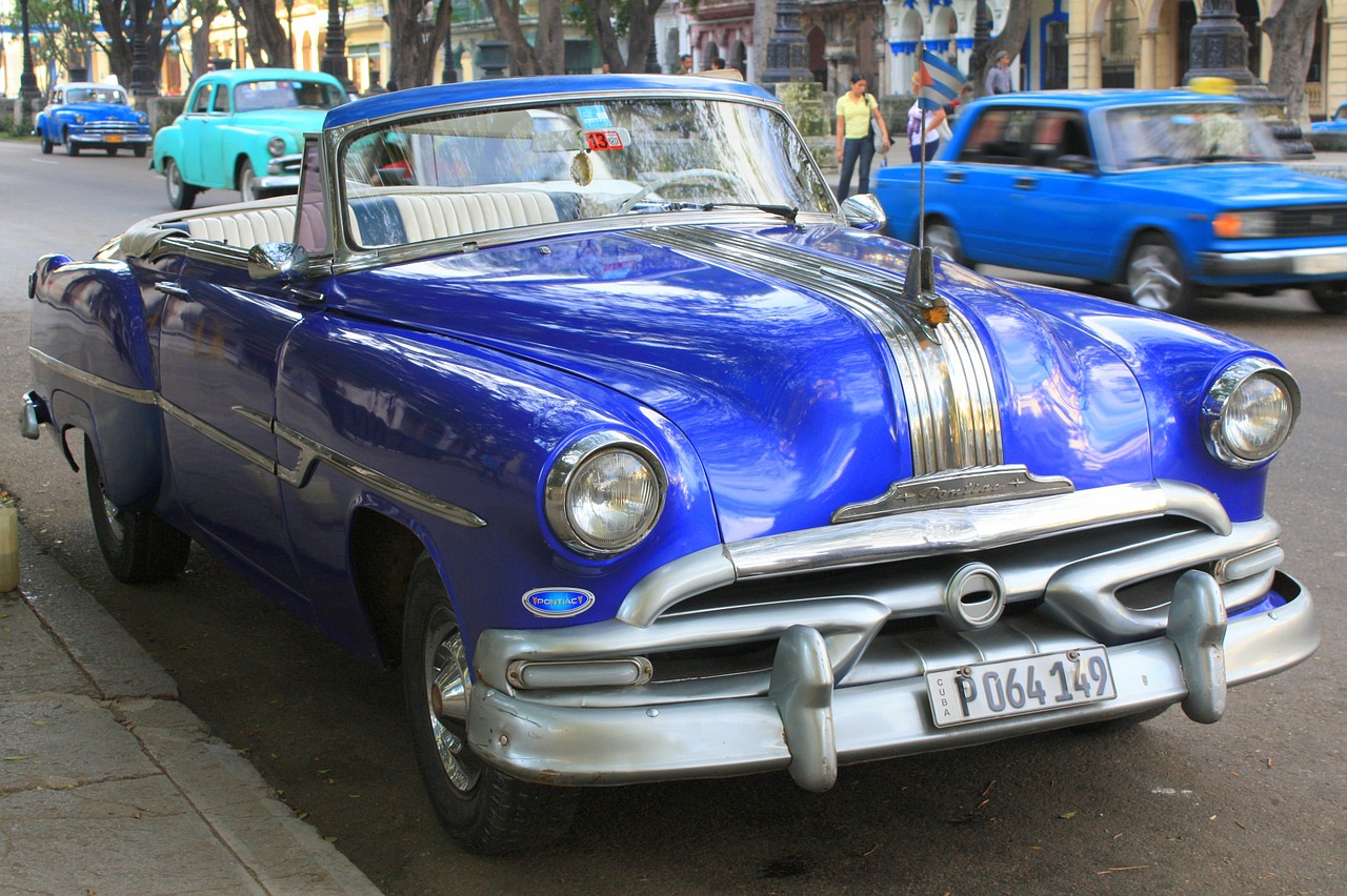 Kuba, Automobilis, Mėlynas, Amerikietis, Senas, Nemokamos Nuotraukos,  Nemokama Licenzija
