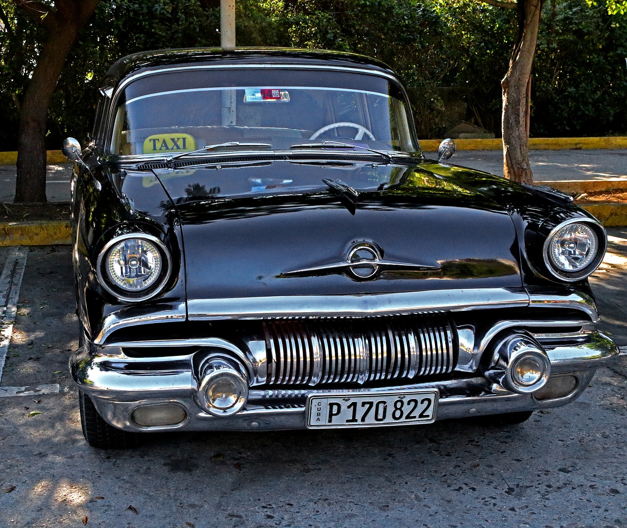Kuba, Automobilis, Pontiac, Vyresnysis, Senovinis, Taksi, Juoda, Karibai, Havana, Vintage