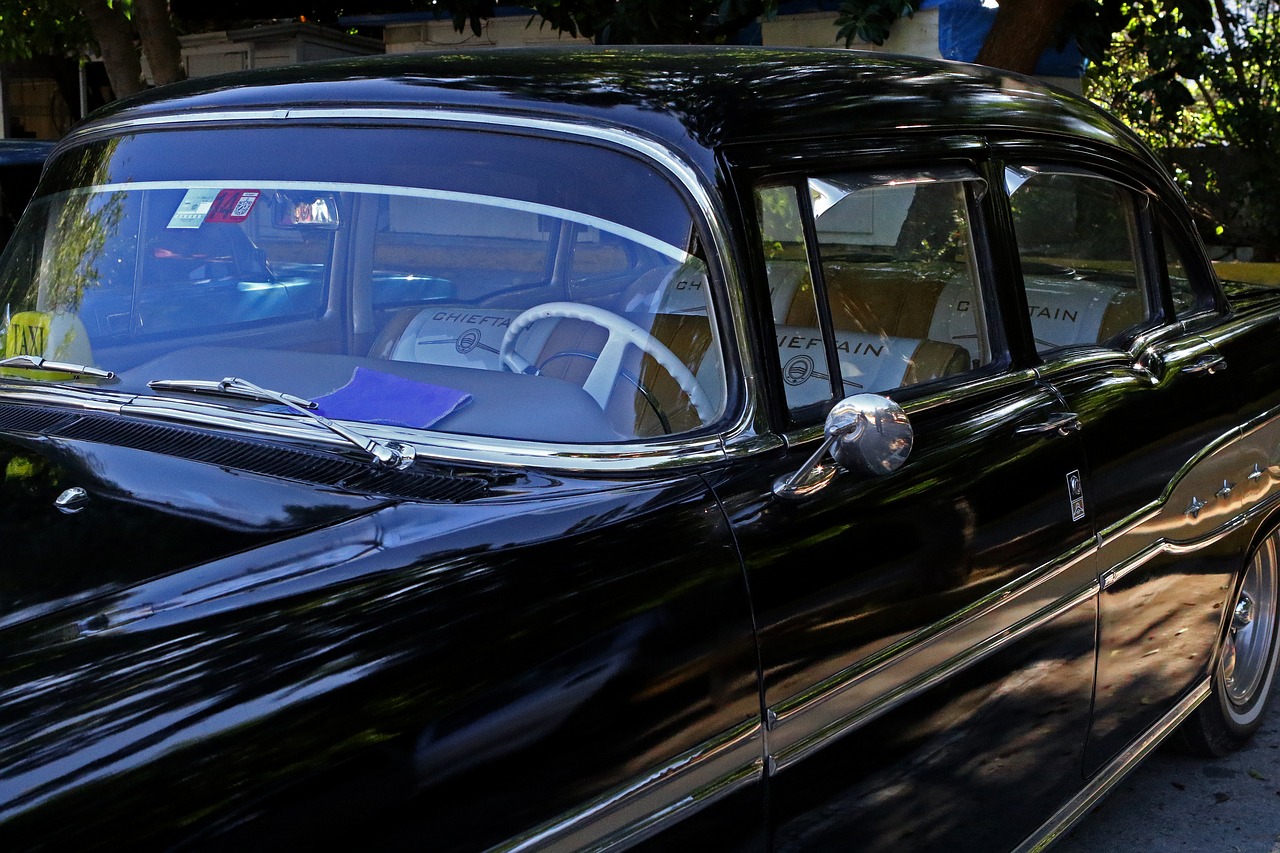 Kuba, Pontiac, Vyresnysis, Juoda, Taksi, Havana, Vintage, Karibai, Klasikinis, Klasikinis Automobilis