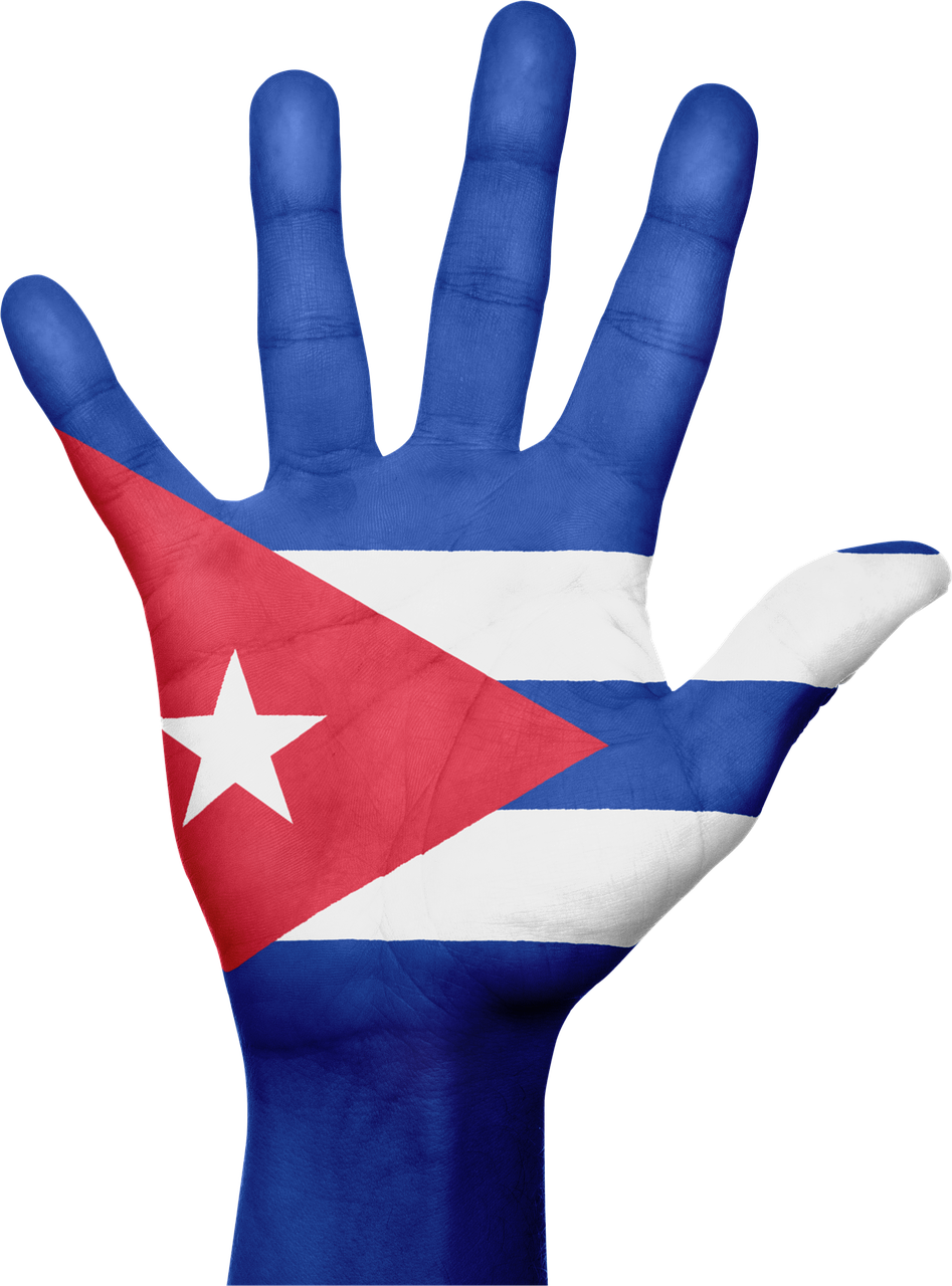 Kuba, Vėliava, Ranka, Nacionalinis, Pirštai, Patriotinis, Patriotizmas, Karibai, Gestas, Nemokamos Nuotraukos