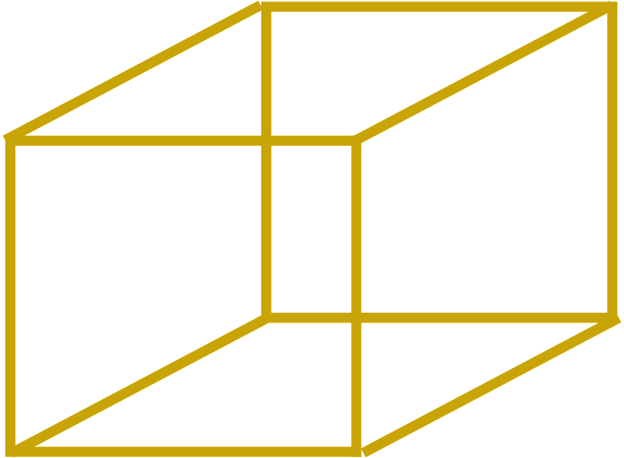 Kubas, 3D, Tvirtas, Auksas, Trimatis, Nemokama Vektorinė Grafika, Nemokamos Nuotraukos,  Nemokama Licenzija