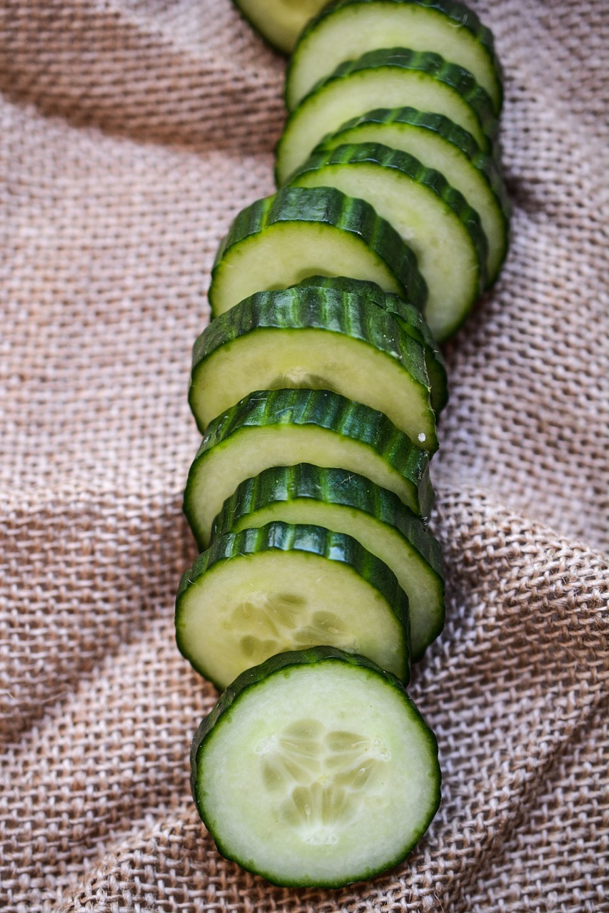 Agurkas, Gabaliukai, Žalias, Šviežias, Sveikas, Maistas, Griežinėliais, Daržovių, Mityba, Vegetariškas