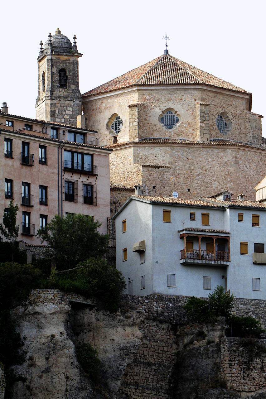 Cuenca Spain, Uolos, Bažnyčia, Viešbutis, Posada, Europa, Castilla, Architektūra, Miestas, Istorinis