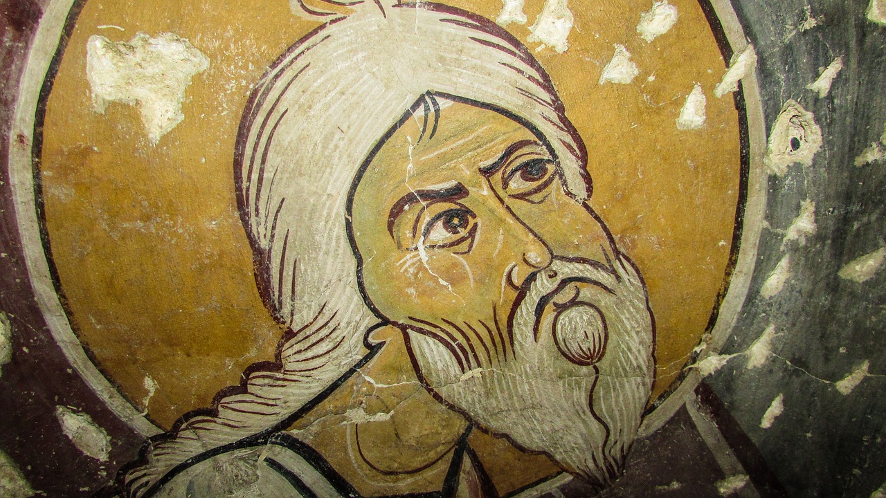 Kipras, Kelia, Ayios Antonios, Bažnyčia, Ikonografija, Abraham, Ortodoksas, Istorinis, Byzantine, 9 Amžius