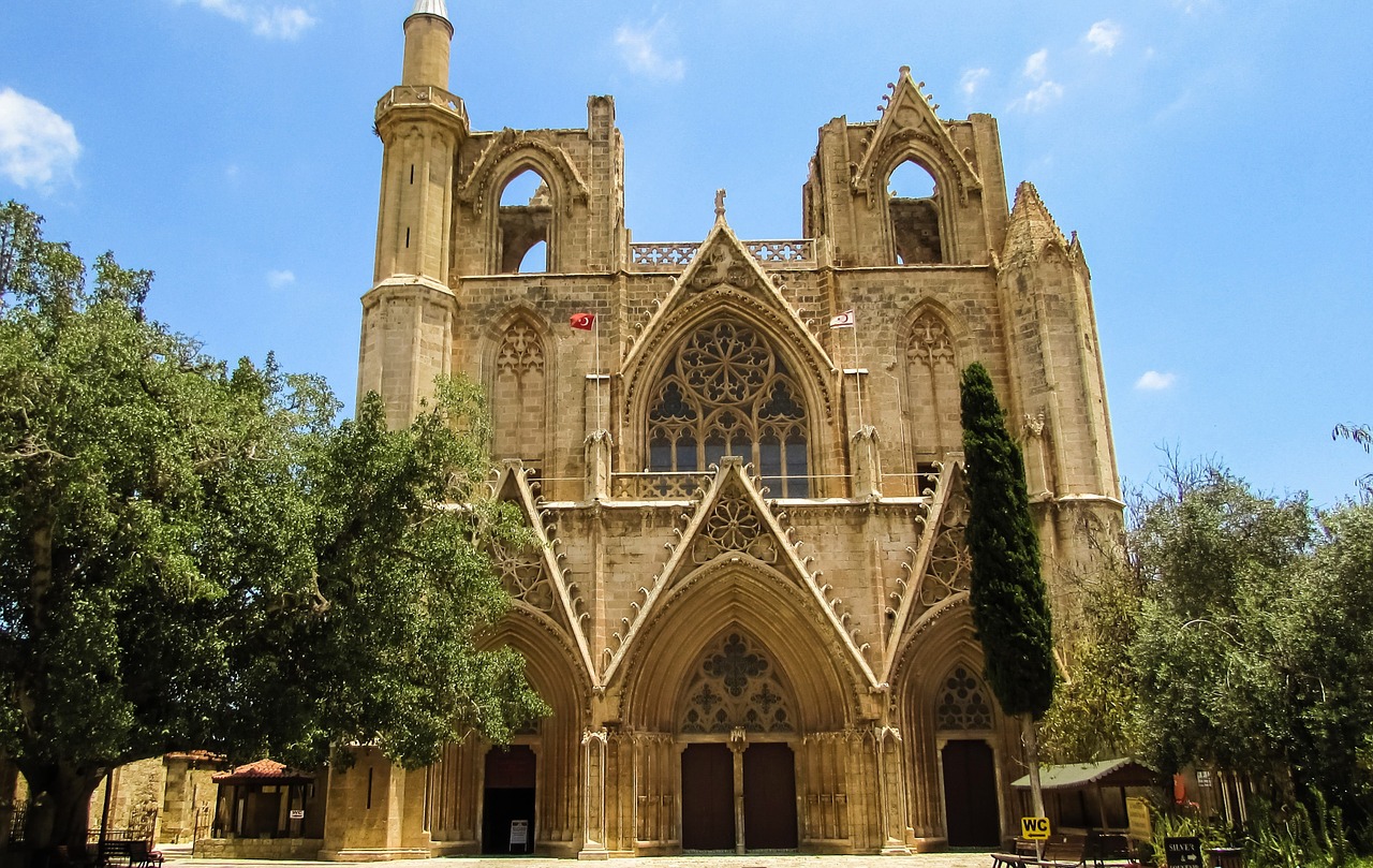 Kipras, Famagusta, Bažnyčia, Ayios Nikolaos, Katedra, Gotika, Architektūra, Religija, Viduramžių, Istorinis
