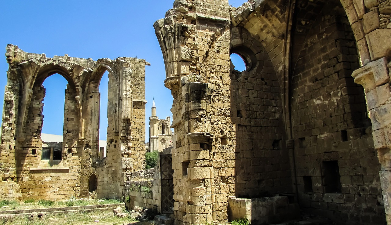 Kipras, Famagusta, Bažnyčia, St Francis, Griuvėsiai, Gotika, Architektūra, Religija, Viduramžių, Istorinis