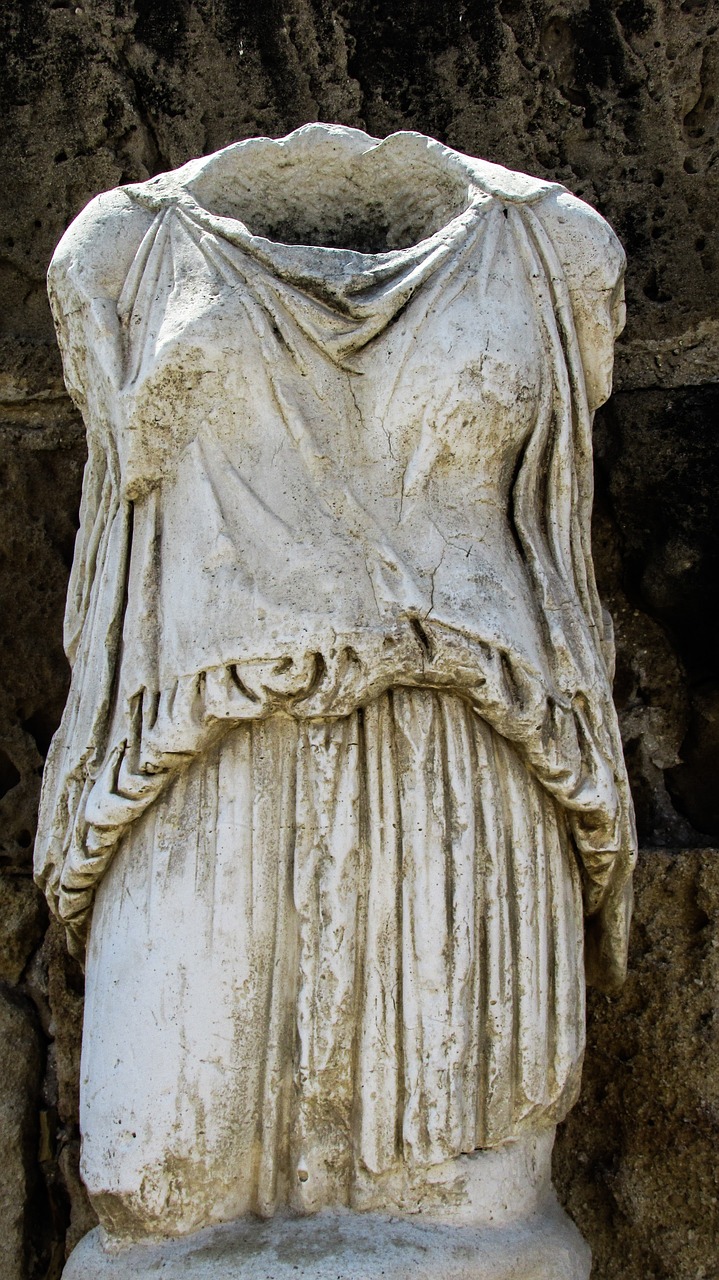 Kipras, Salamis, Statula, Moteris, Tunika, Archeologija, Archeologiniai, Kultūra, Orientyras, Famagusta
