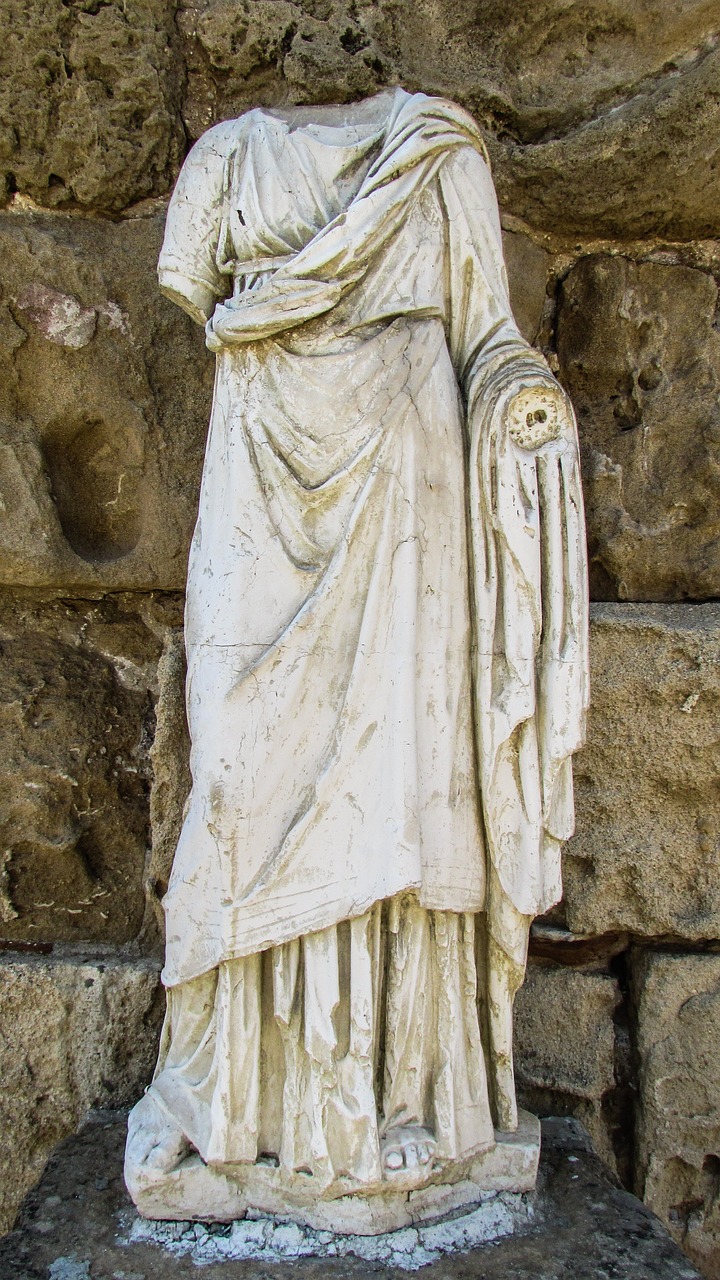 Kipras, Salamis, Statula, Moteris, Tunika, Archeologija, Archeologiniai, Kultūra, Orientyras, Famagusta