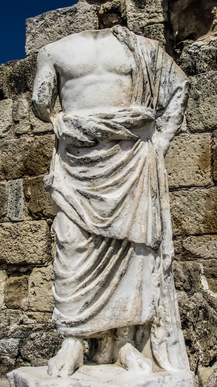 Kipras, Salamis, Statula, Vyras, Archeologija, Archeologiniai, Kultūra, Orientyras, Famagusta, Turizmas