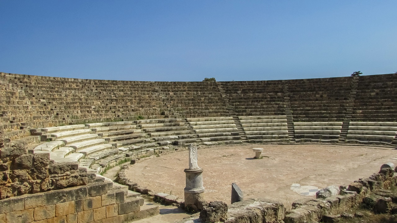 Kipras, Salamis, Teatras, Archeologija, Archeologiniai, Kultūra, Orientyras, Famagusta, Turizmas, Nemokamos Nuotraukos