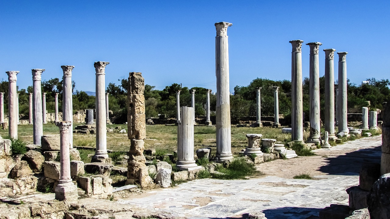 Kipras, Salamis, Ramstis, Korintijos, Stulpelis, Archeologija, Archeologiniai, Kultūra, Orientyras, Famagusta