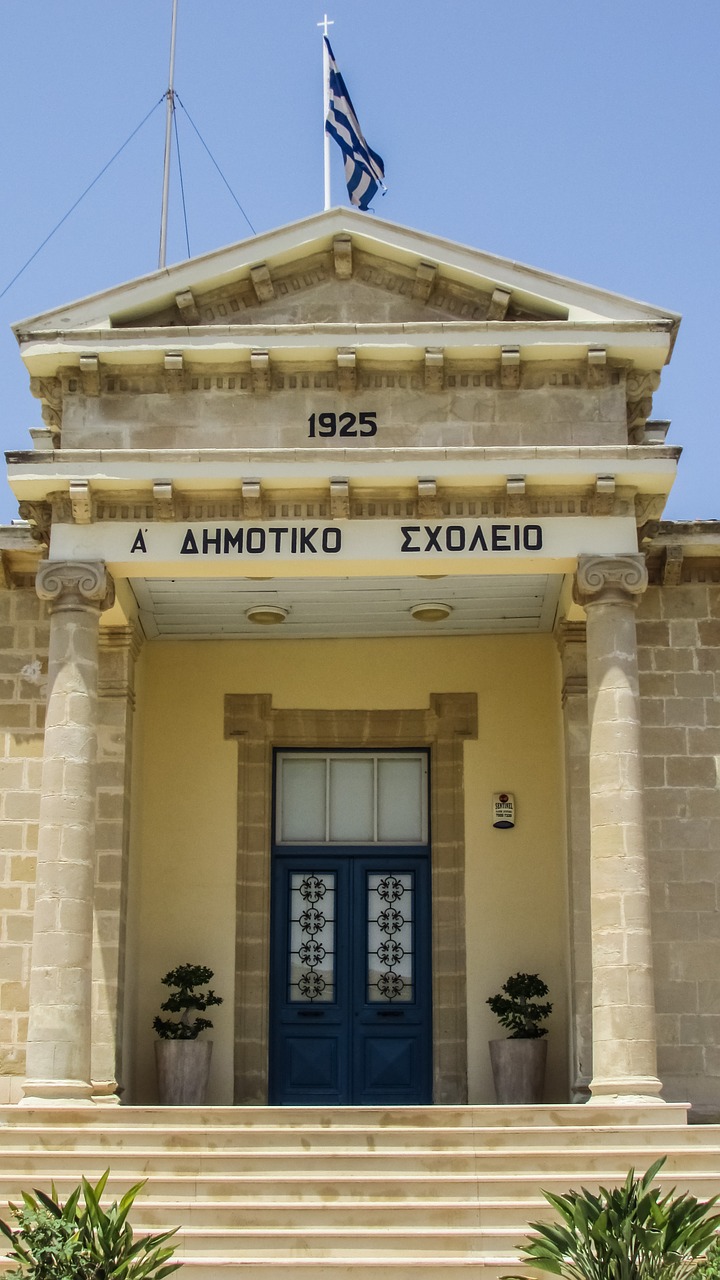 Kipras, Aradippou, Mokykla, Neoklasikinis, Architektūra, Nemokamos Nuotraukos,  Nemokama Licenzija