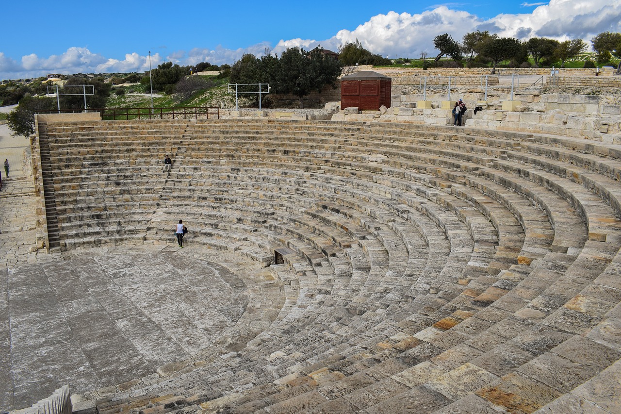 Kipras, Kourion, Senovės Teatras, Graikų-Romėnų, Svetainė, Griuvėsiai, Archeologija, Graikų Kalba, Romėnų, Kelionė