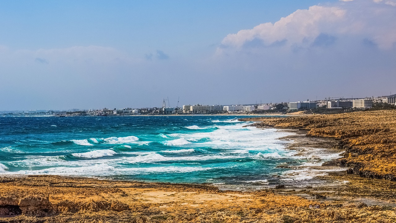 Kipras, Ayia Napa, Panoraminis, Vaizdas, Bangos, Kranto, Pakrantė, Jūra, Kraštovaizdis, Viduržemio Jūros