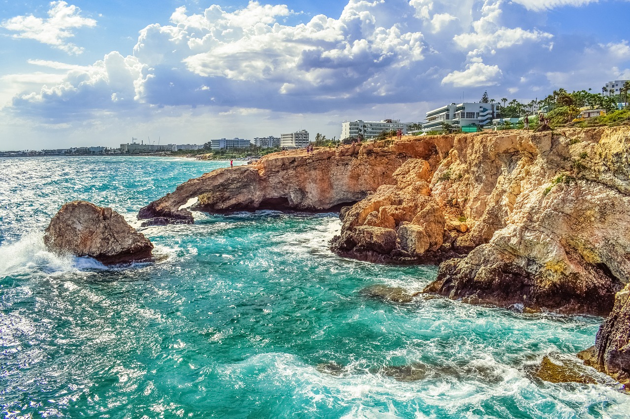 Kipras, Ayia Napa, Vaizdas, Panoraminis, Kraštovaizdis, Viduržemio Jūros, Sala, Jūra, Kranto, Peizažas