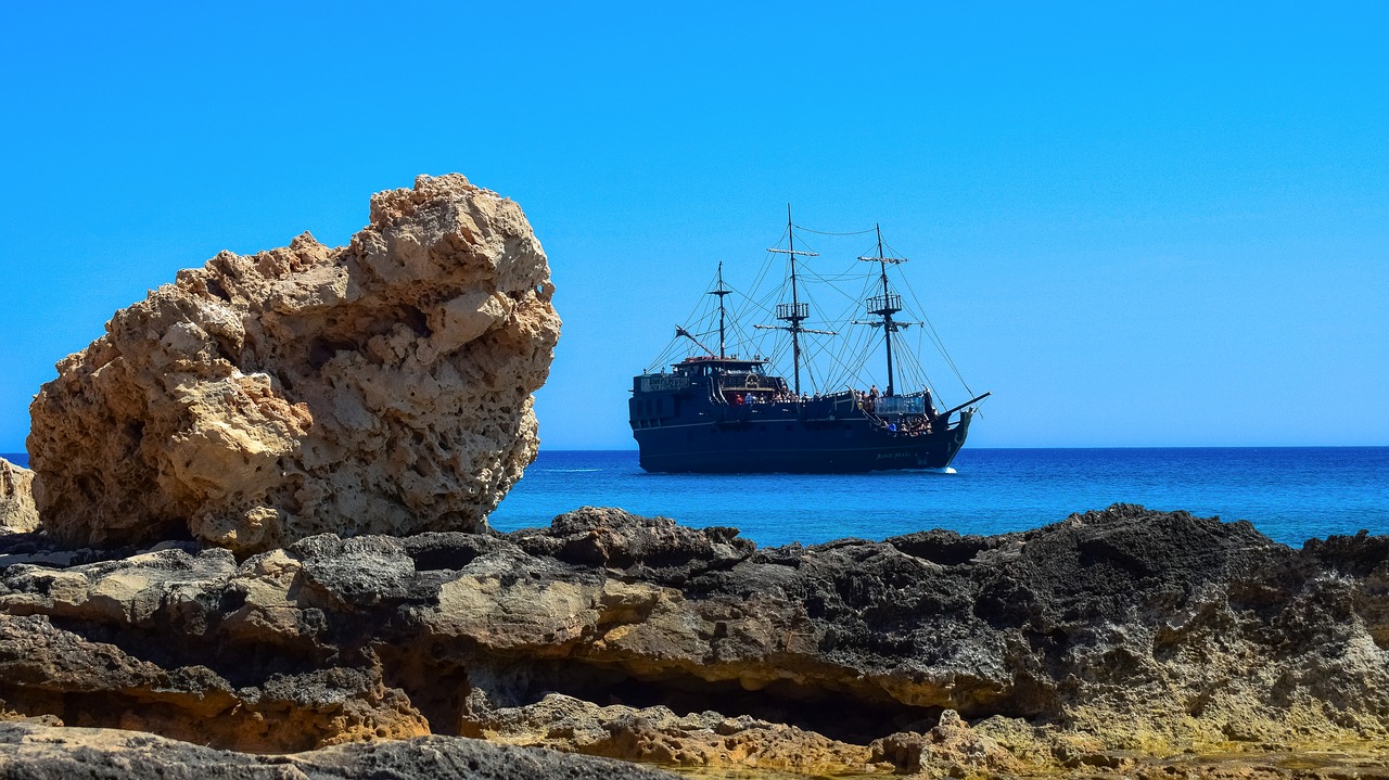 Kipras,  Ayia Napa,  Rocky Kranto,  Kruizinis Laivas,  Piratų Laivas,  Turizmas, Nemokamos Nuotraukos,  Nemokama Licenzija