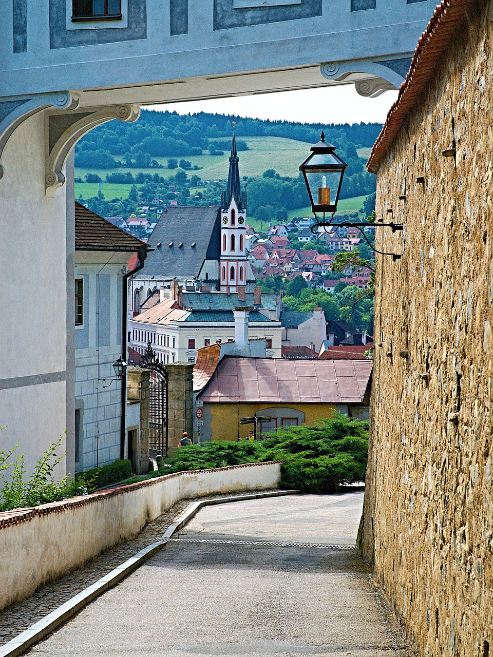 Čekų, Krumlov, Siena, Akmuo, Vista, Lempa, Bažnyčia, Senamiestis, Architektūra, Senas