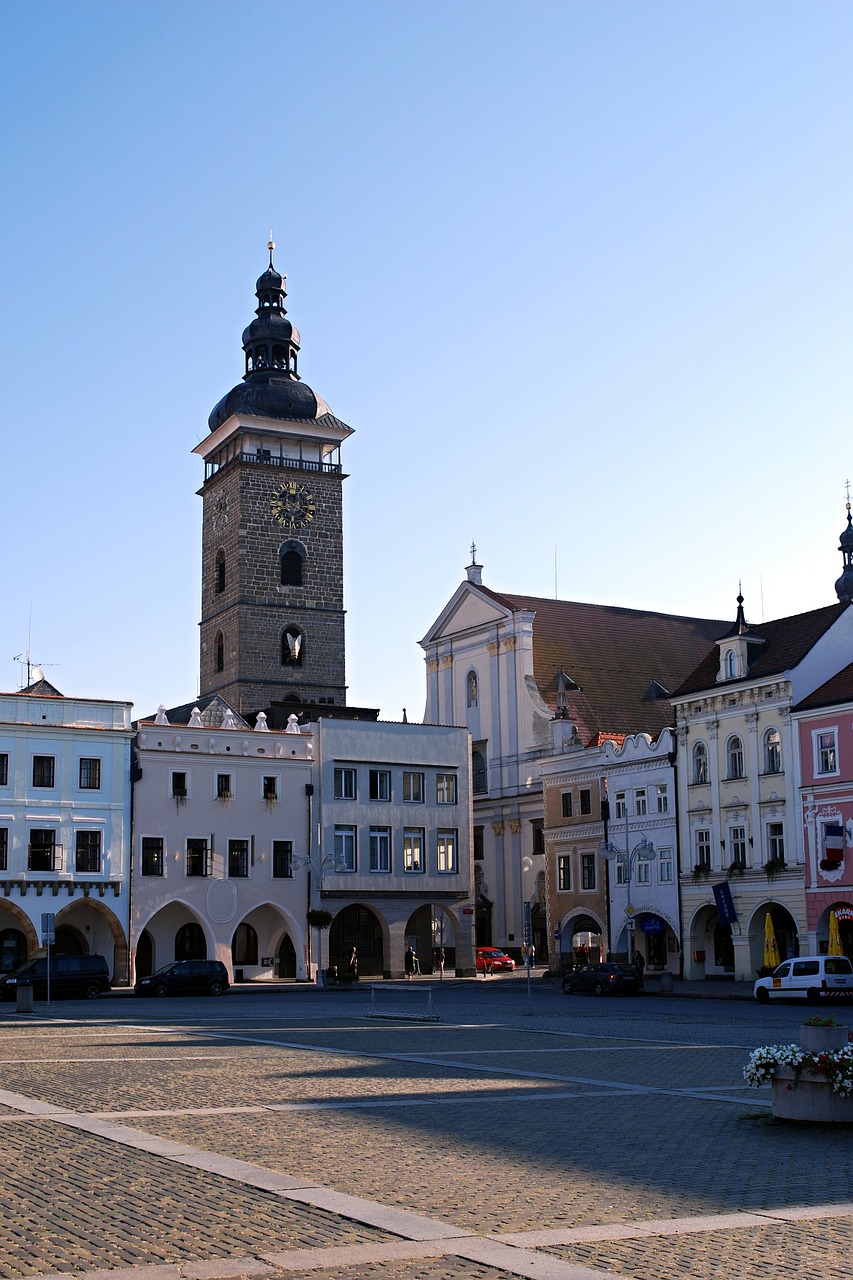 Čekų Budejovice, Juodas Bokštas, Pietų Bohēma, Kvadratas, Architektūra, Miestas, Pastatas, Rytas, Nemokamos Nuotraukos,  Nemokama Licenzija