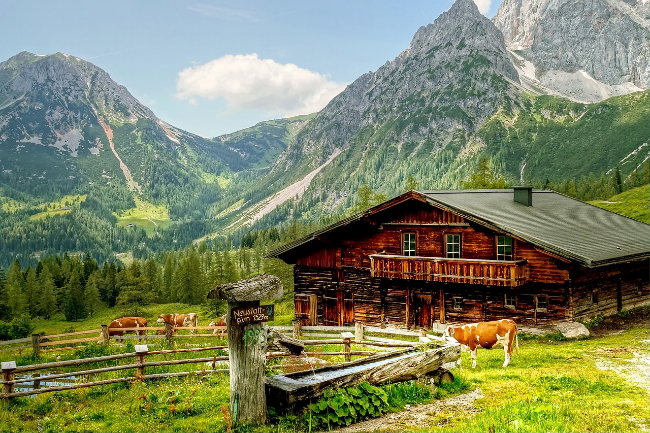 Dachstein,  Alm,  Pobūdį,  Debesys,  Kalnai,  Austrija,  Žygiai,  Alpinizmas,  Alpine,  Lauko