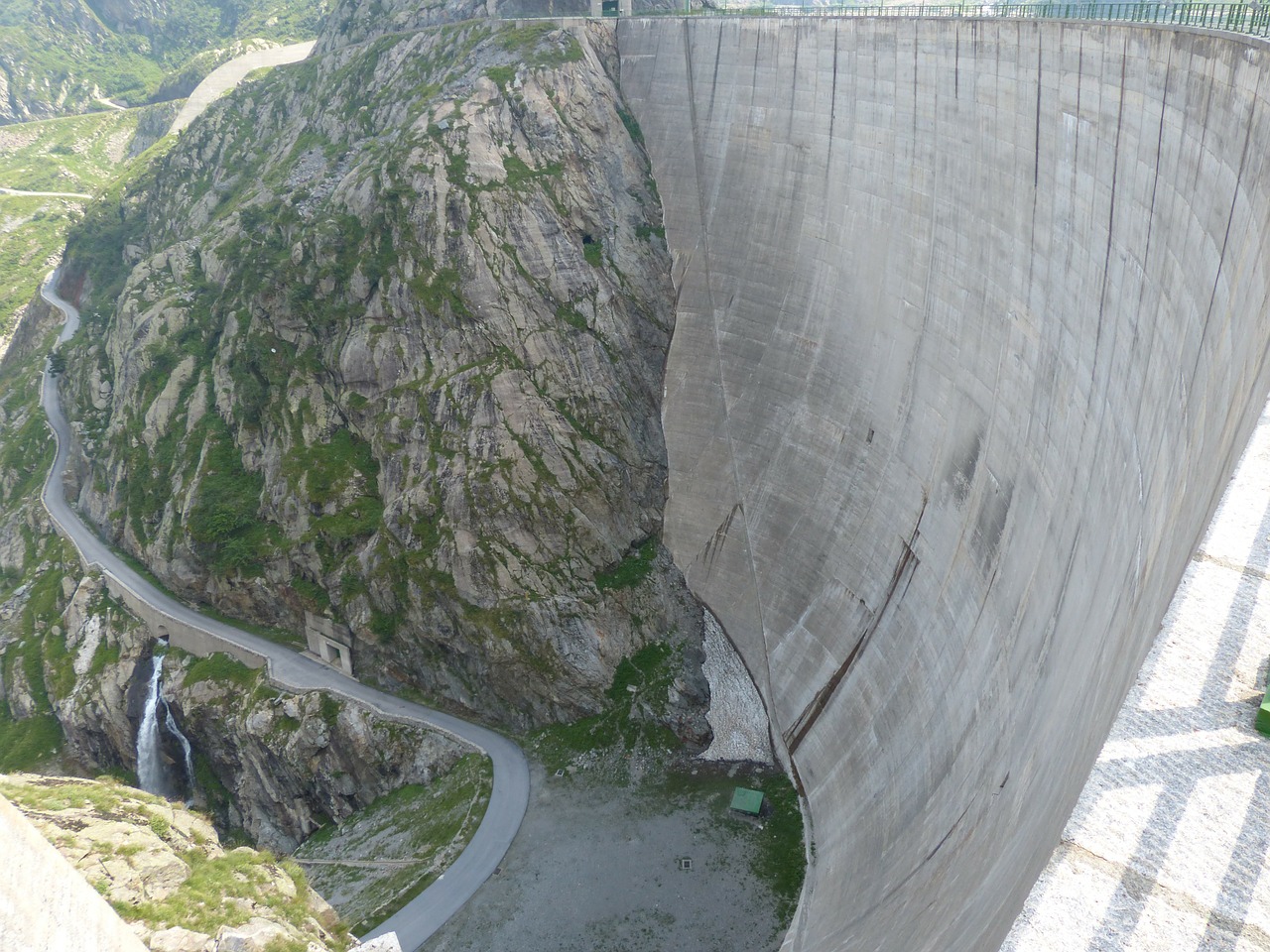 Užtvankos, Energijos Gamyba, Rezervuaras, Kalnai, Milžiniškas, Didelis, Akmuo, Tiltas, Lago Del Chiotas, Nemokamos Nuotraukos