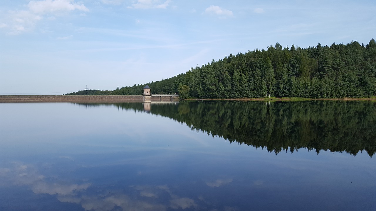 Užtvankos, Vanduo, Mėlynas, Veidrodinis Vaizdas, Stolbergo Miestas, Nemokamos Nuotraukos,  Nemokama Licenzija