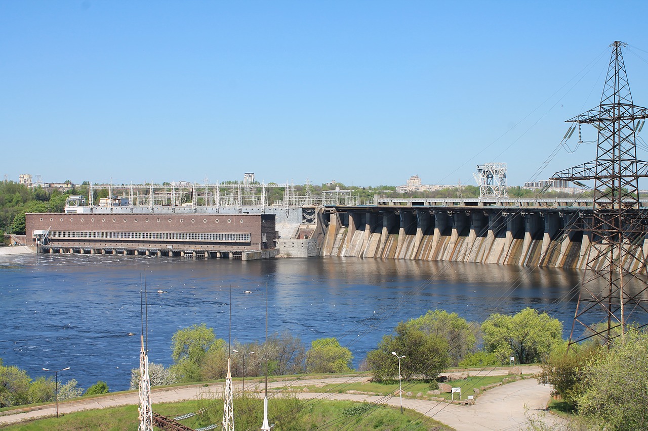 Užtvanka,  Dniepro,  Hydroelectric,  Ukraina,  Zaporožė,  Upė,  Tiltas,  Kelionė,  Dniepras,  Elektros Energija