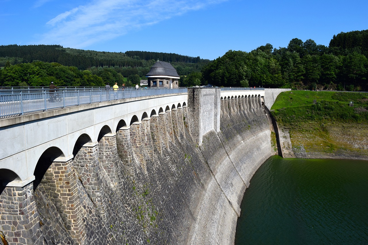 Užtvankos, Rezervuaras, Pastatas, Vanduo, Architektūra, Listertalsperre, Sauerland, Nemokamos Nuotraukos,  Nemokama Licenzija