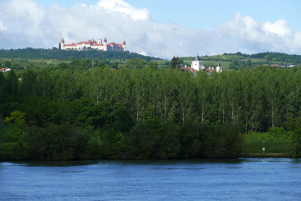 Danube, Austria, Upės Kruizas, Upė, Žemutinė Austrija, Danubės Slėnis, Kruizas, Kalnas, Vienuolynas, Göttweig Abatija