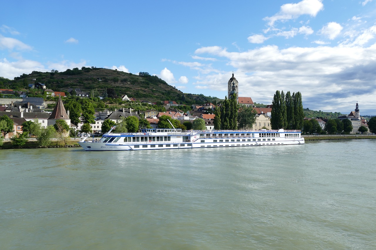 Dunojaus,  Austrija,  Upė,  Upių Kruizų,  Panorama,  Wachau,  Dunojus Slėnis,  Krems,  Bažnyčia,  Kruizinis Laivas