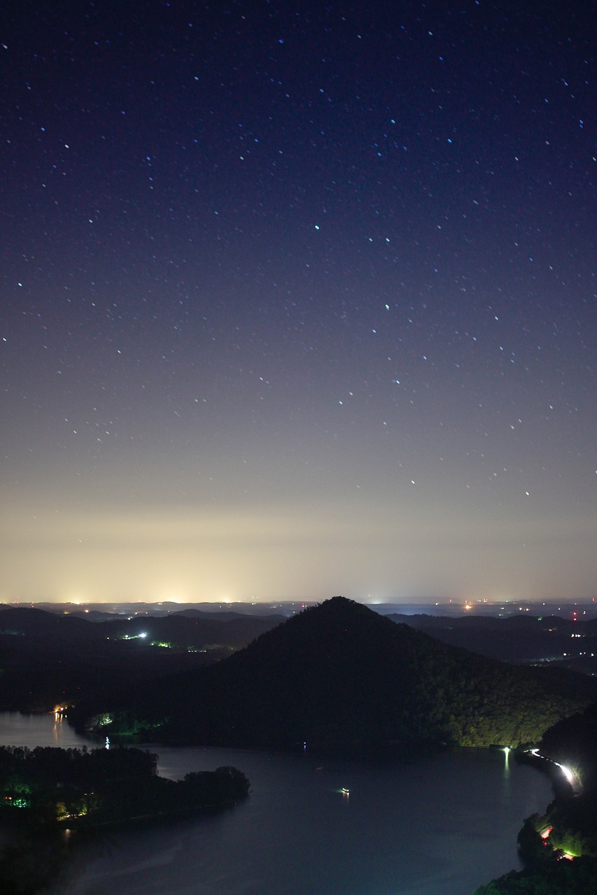 Tamsi, Naktis, Žvaigždės, Debesys, Dangus, Stargazing, Antena, Miesto, Nemokamos Nuotraukos,  Nemokama Licenzija