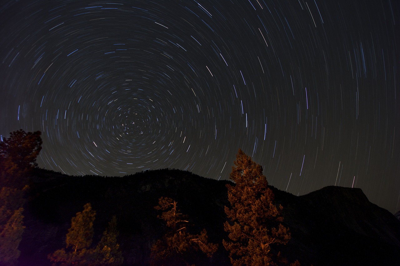 Tamsi, Naktis, Žvaigždės, Stargazing, Astrofotografija, Medžiai, Miškai, Nemokamos Nuotraukos,  Nemokama Licenzija