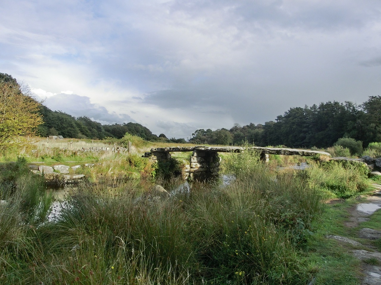 Dartmoor, Anglija, Jungtinė Karalystė, Devon, Kraštovaizdis, Kiauras, Nacionalinis Parkas, Tiltas, Akmeninis Tiltas, Nemokamos Nuotraukos