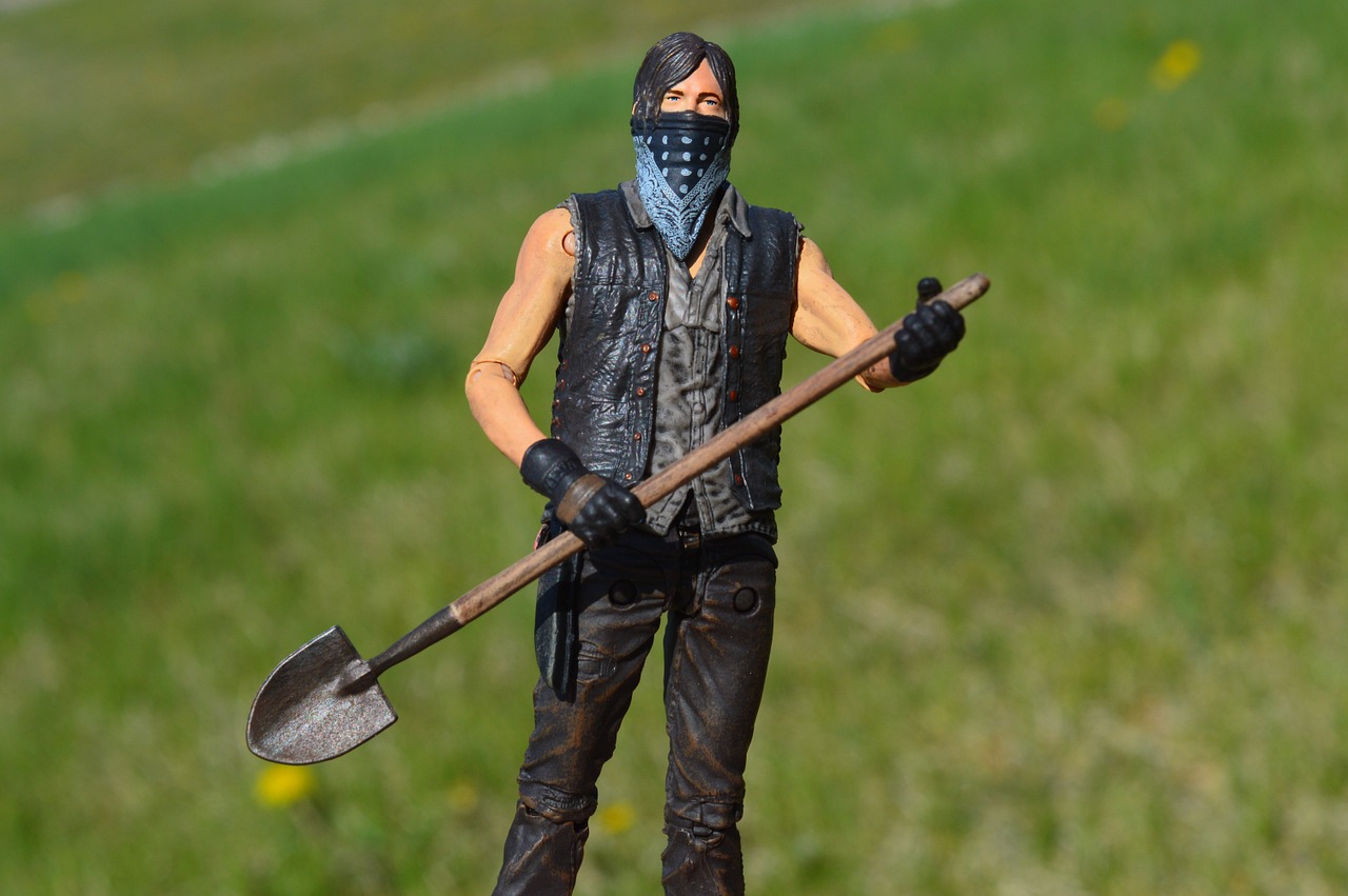 Daryl Dixon, Pėsčiomis Miręs, Veiksmo Figūra, Tv, Televizija, Kastuvas, Duobkasys, Shoveling, Vyras, Patinas