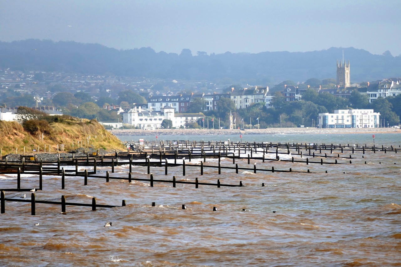 Dawlish Warren, Devon, Papludimys, Kranto, Pajūryje, Uk, Smėlis, Warren, Anglija, Anglų