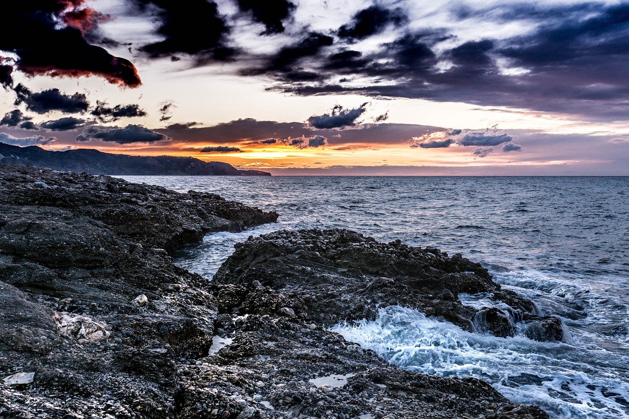 Aušra, Nerja, Malaga, Andalūzija, Ispanija, Dangus, Costa Del Sol, Šventė, Saulė, Taikus