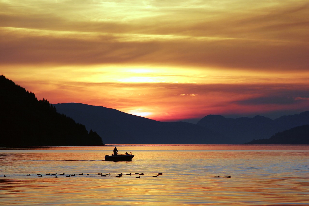 Aušra, Dusk, Ežeras, Gamta, Lauke, Siluetas, Dangus, Saulėtekis, Saulėlydis, Vanduo