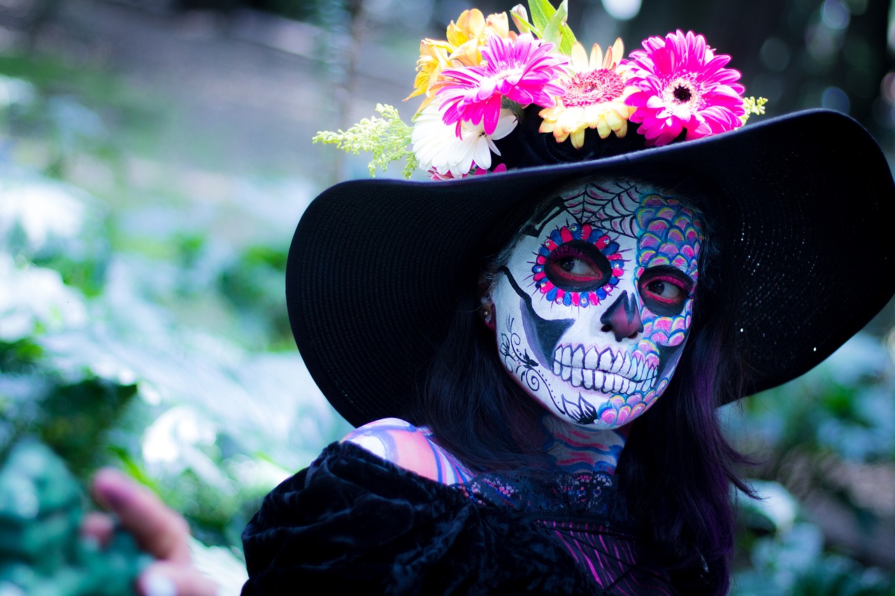 Mirusiųjų Diena, Spalvinga, Makiažas, Meksika, Tradicija, Moteris, Nemokamos Nuotraukos,  Nemokama Licenzija