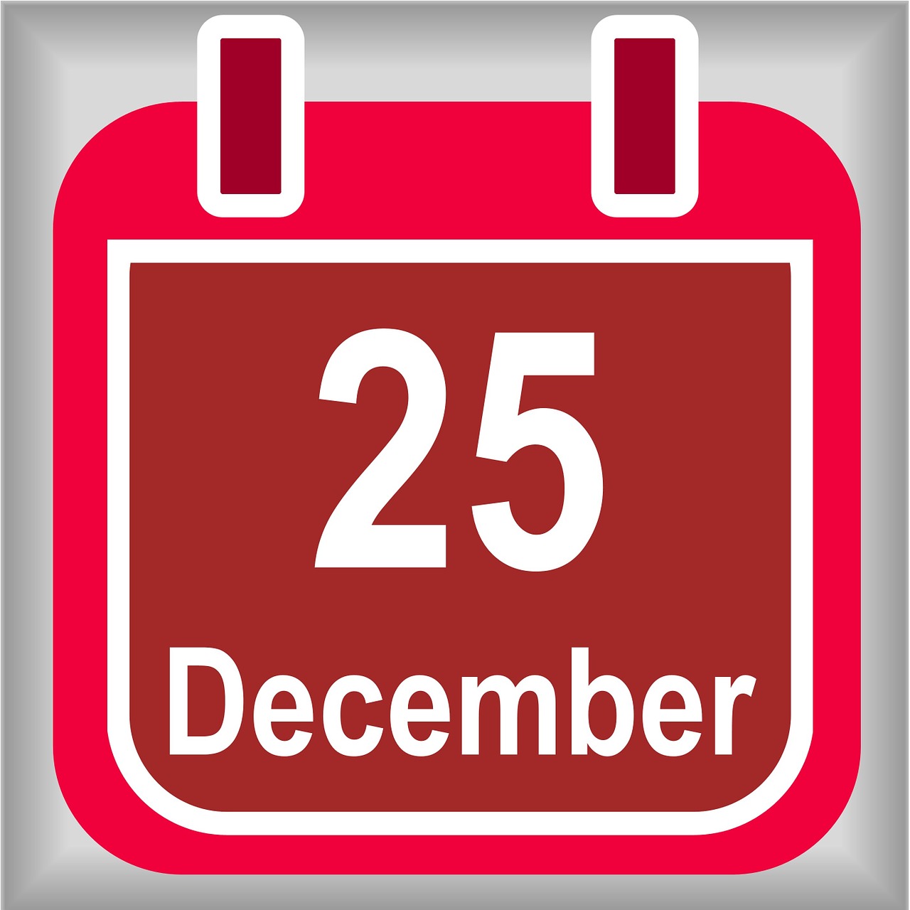 Gruodžio 25 D ., Kalendorius, Kalėdos, Diena, Gruodžio Mėn ., 25, Data, Mėnuo, Raudona, Nemokamos Nuotraukos